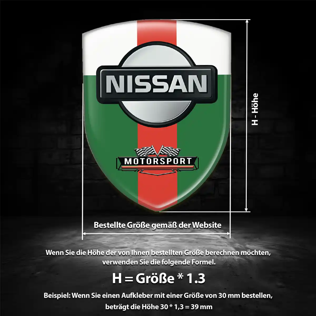 Nissan Aufkleber Emblem Höchste Qualität