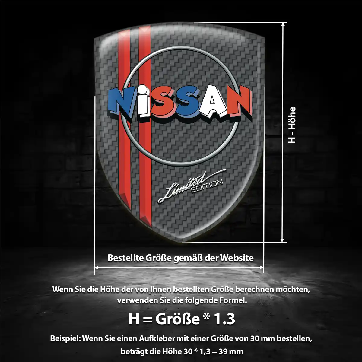 Nissan Aufkleber Emblem Hochwertiges Harz