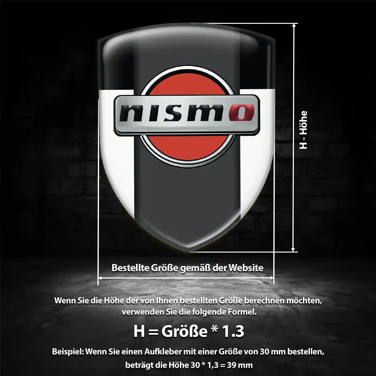 Nissan Aufkleber Emblem Interieurdesign