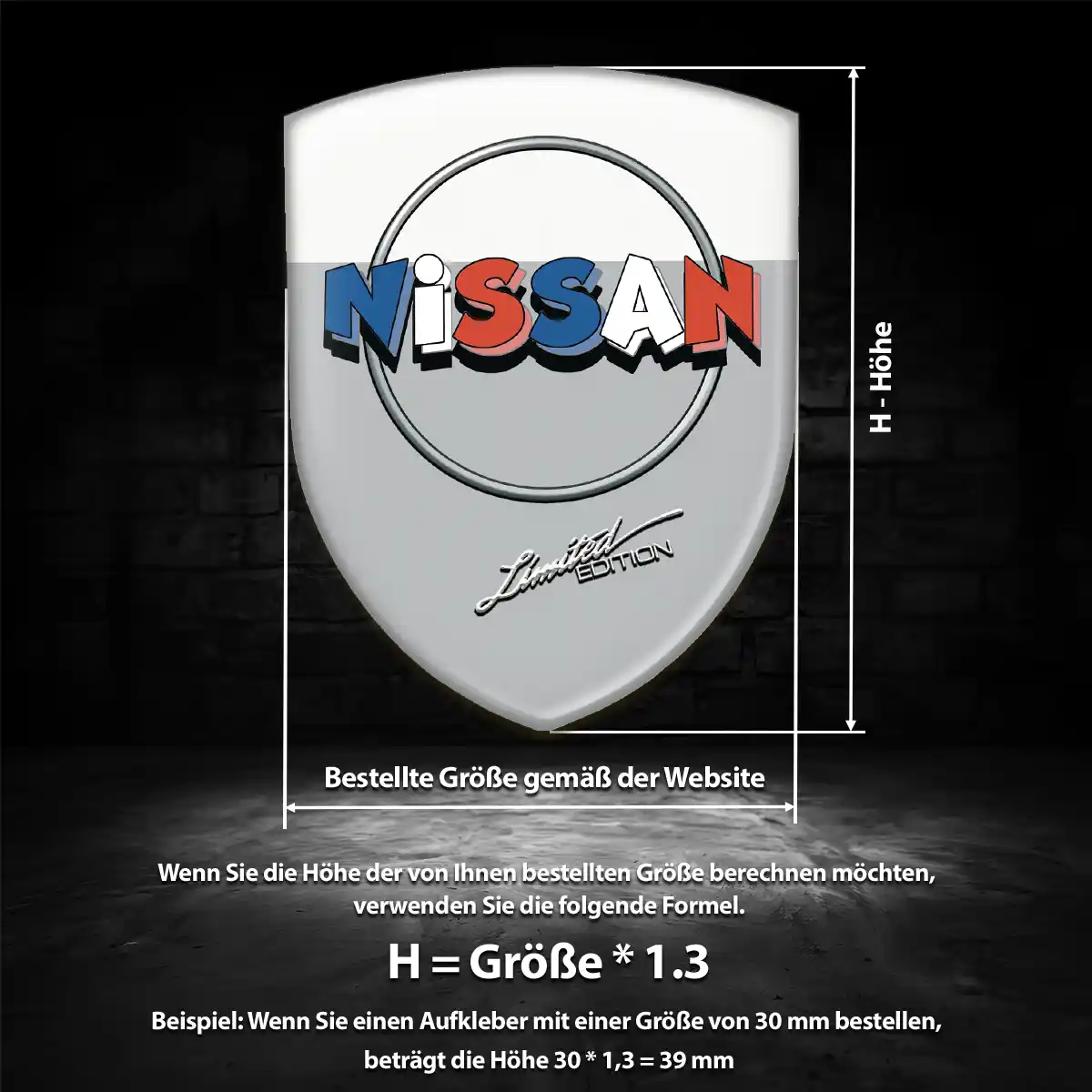 Nissan Aufkleber Emblem Luxus-Edition