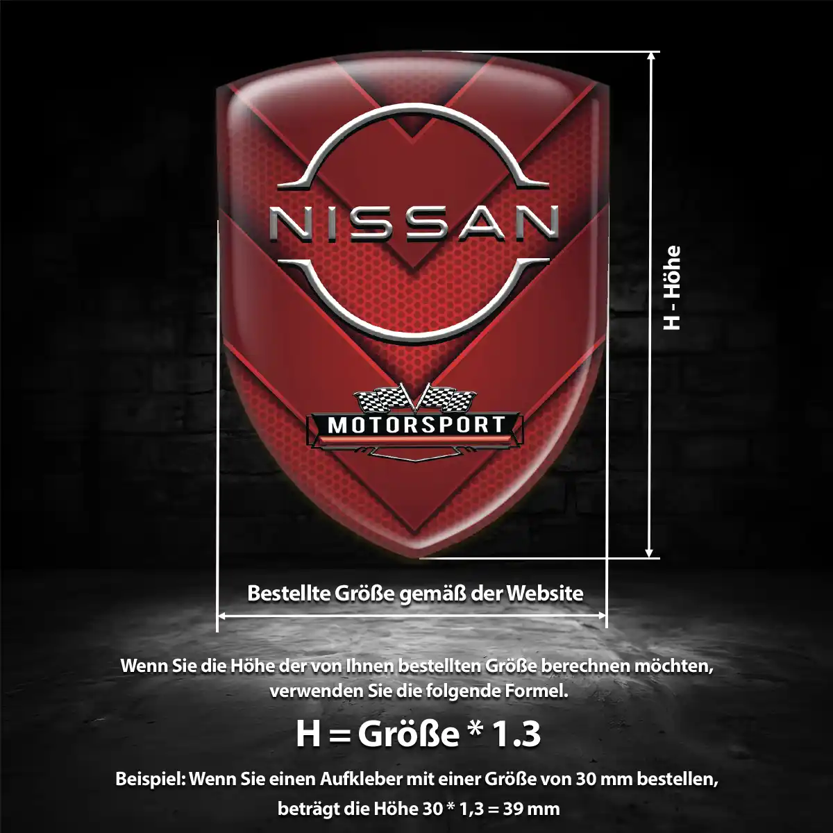 Nissan Aufkleber Emblem Modernes Design