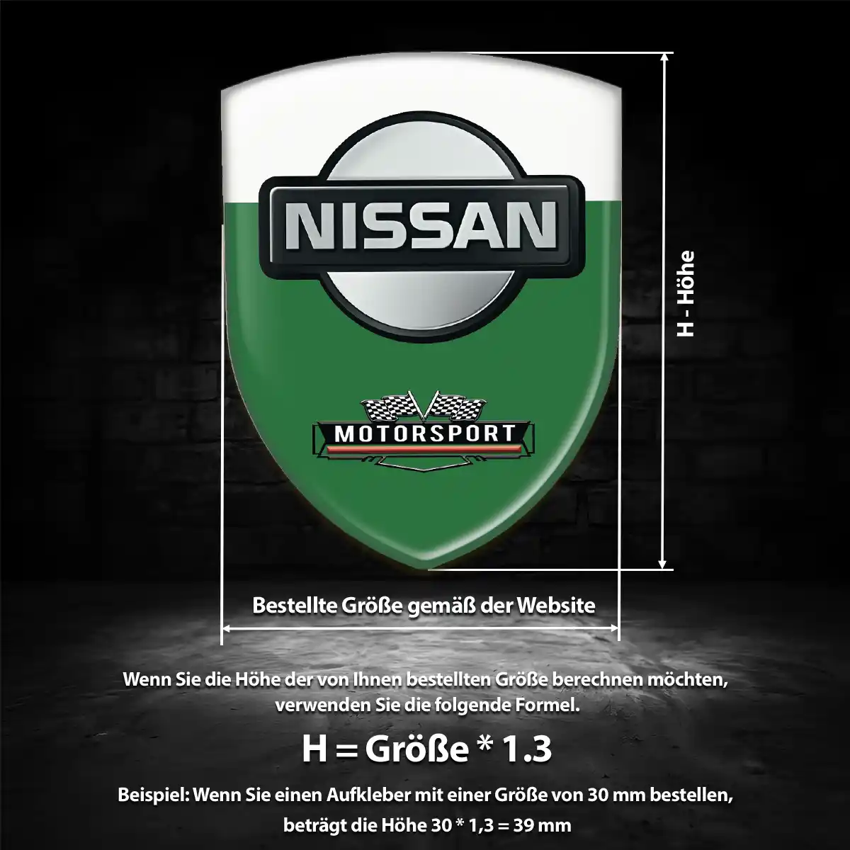 Nissan Aufkleber Emblem Premium-Edition