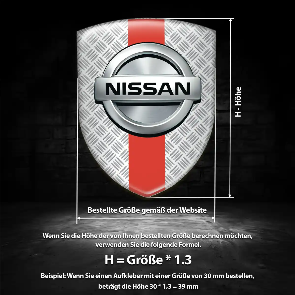 Nissan Aufkleber Emblem Premiumqualität