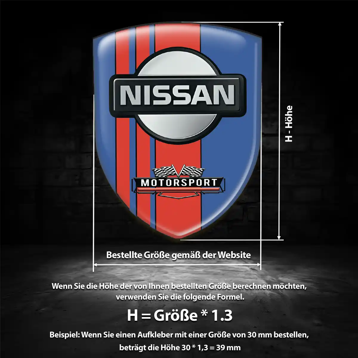 Nissan Aufkleber Emblem Tuningfahrzeug