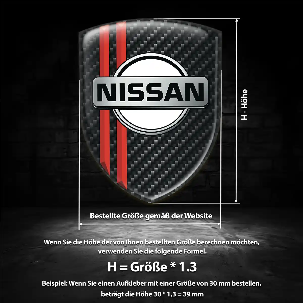 Nissan Aufkleber Emblem Wappen Auto Edles Design