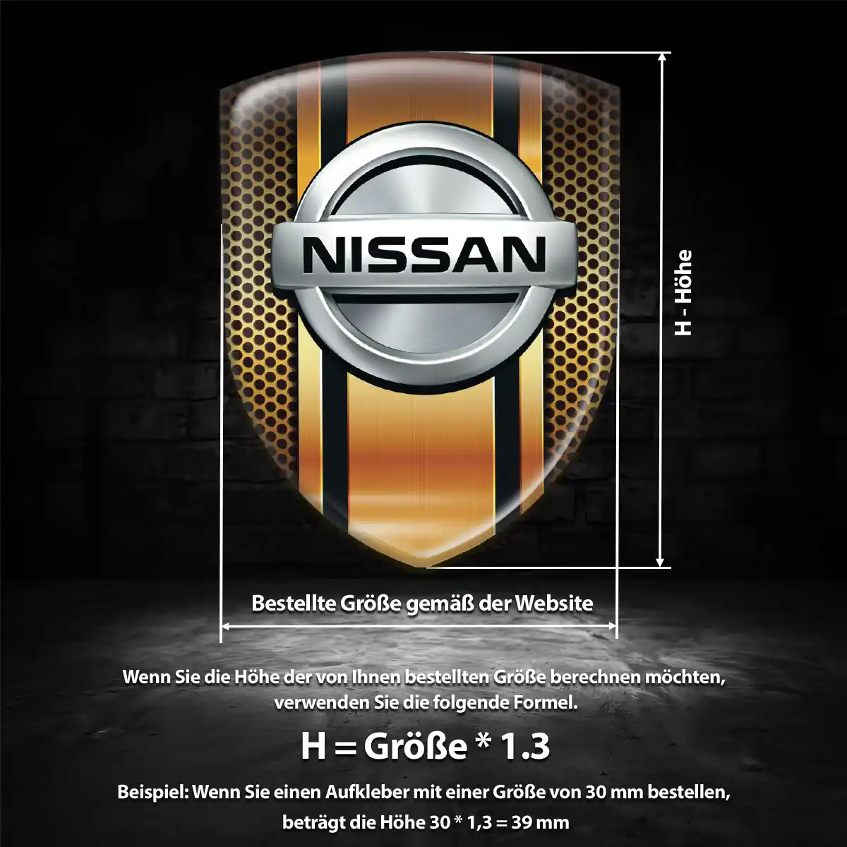 Nissan Aufkleber Emblem Wappen Auto Exterieurdesign