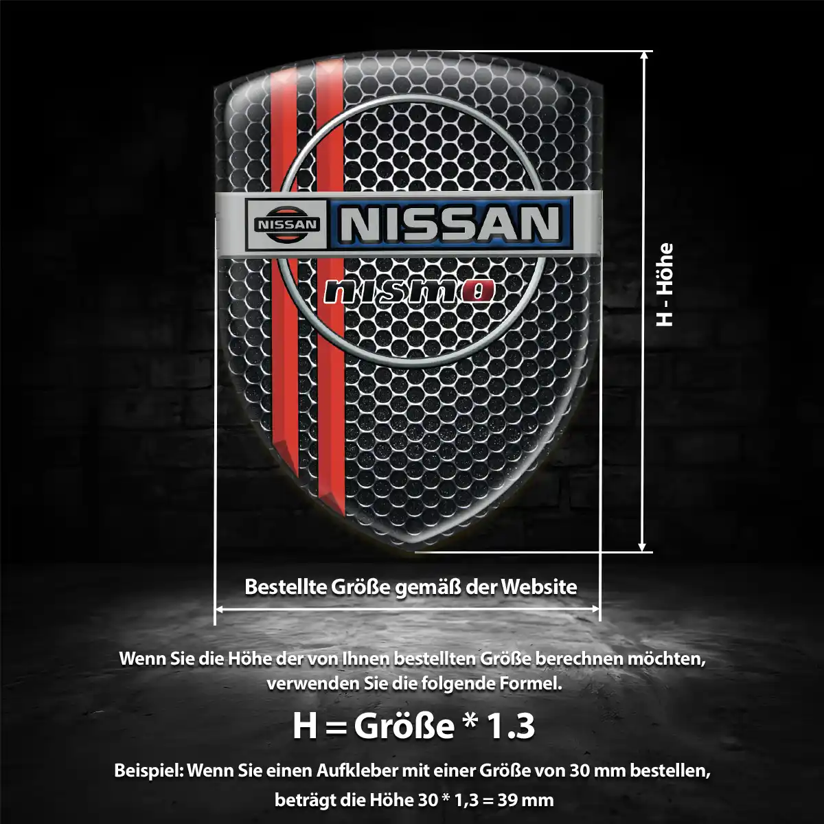 Nissan Aufkleber Emblem Wappen Auto Interieurdesign
