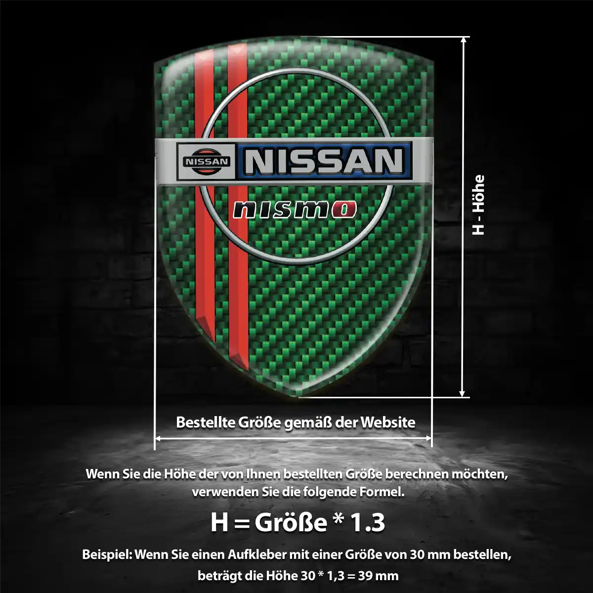 Nissan Aufkleber Emblem Wappen Auto Premium-Edition