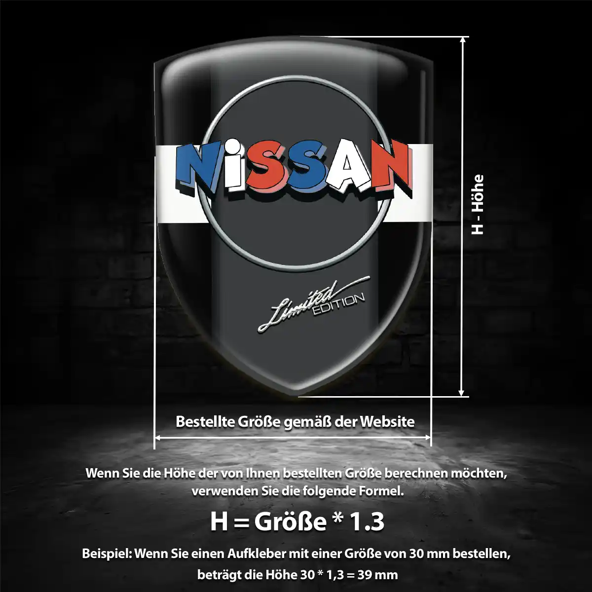 Nissan Aufkleber Emblem Wappen Elegantes Design