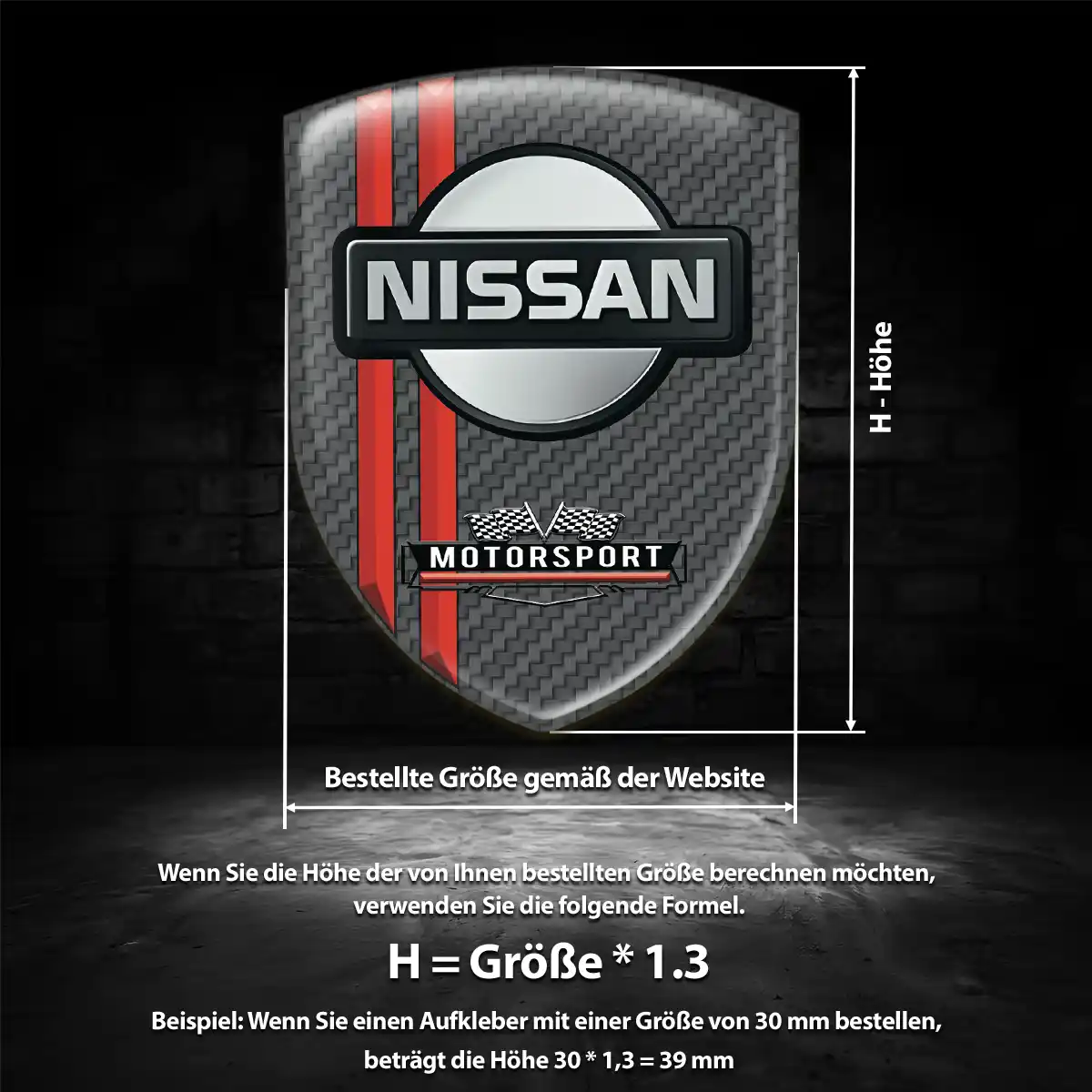 Nissan Aufkleber Emblem Wappen Luxus-Edition