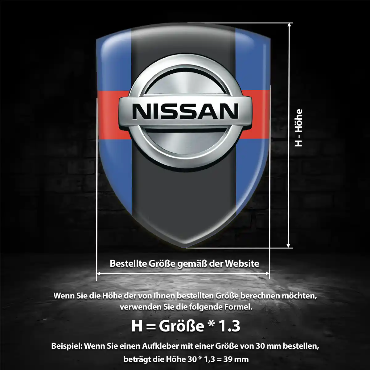 Nissan Aufkleber Emblem Wappen Markenedition