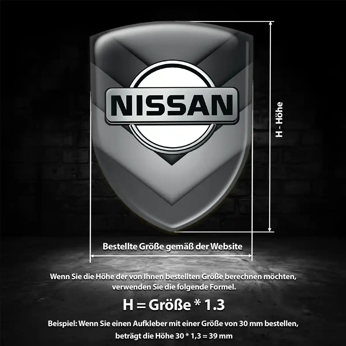 Nissan Aufkleber Emblem Wappen Tuningfahrzeug