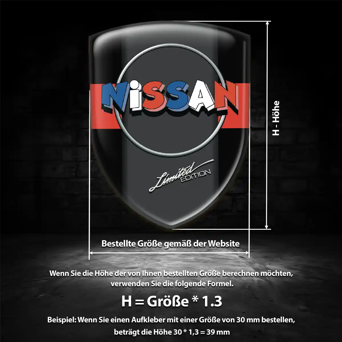 Nissan Aufkleber Embleme Silikon Auto Exterieurdesign