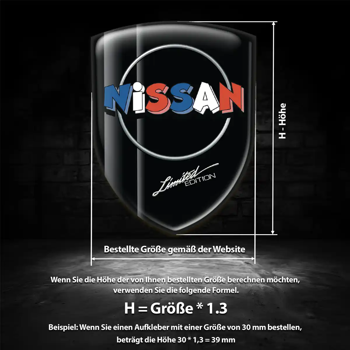 Nissan Aufkleber Embleme Silikon Auto Limitierte Auflage