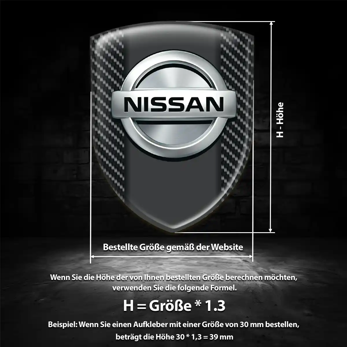 Nissan Aufkleber Embleme Silikon Auto Premium-Edition