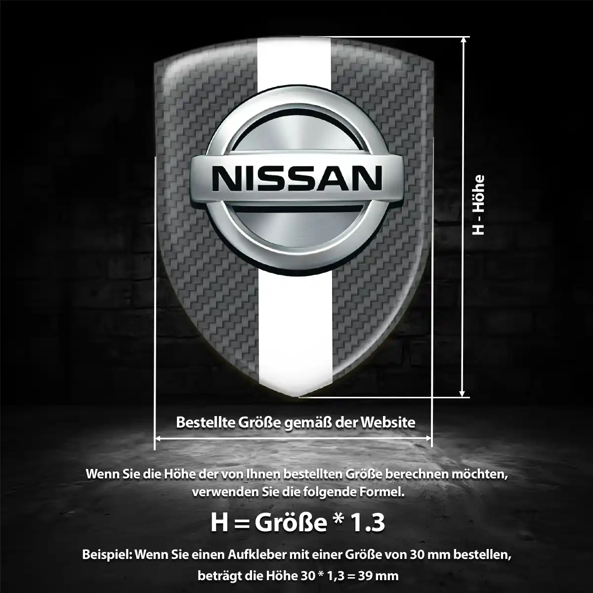Nissan Aufkleber Embleme Silikon Hochwertiges Harz