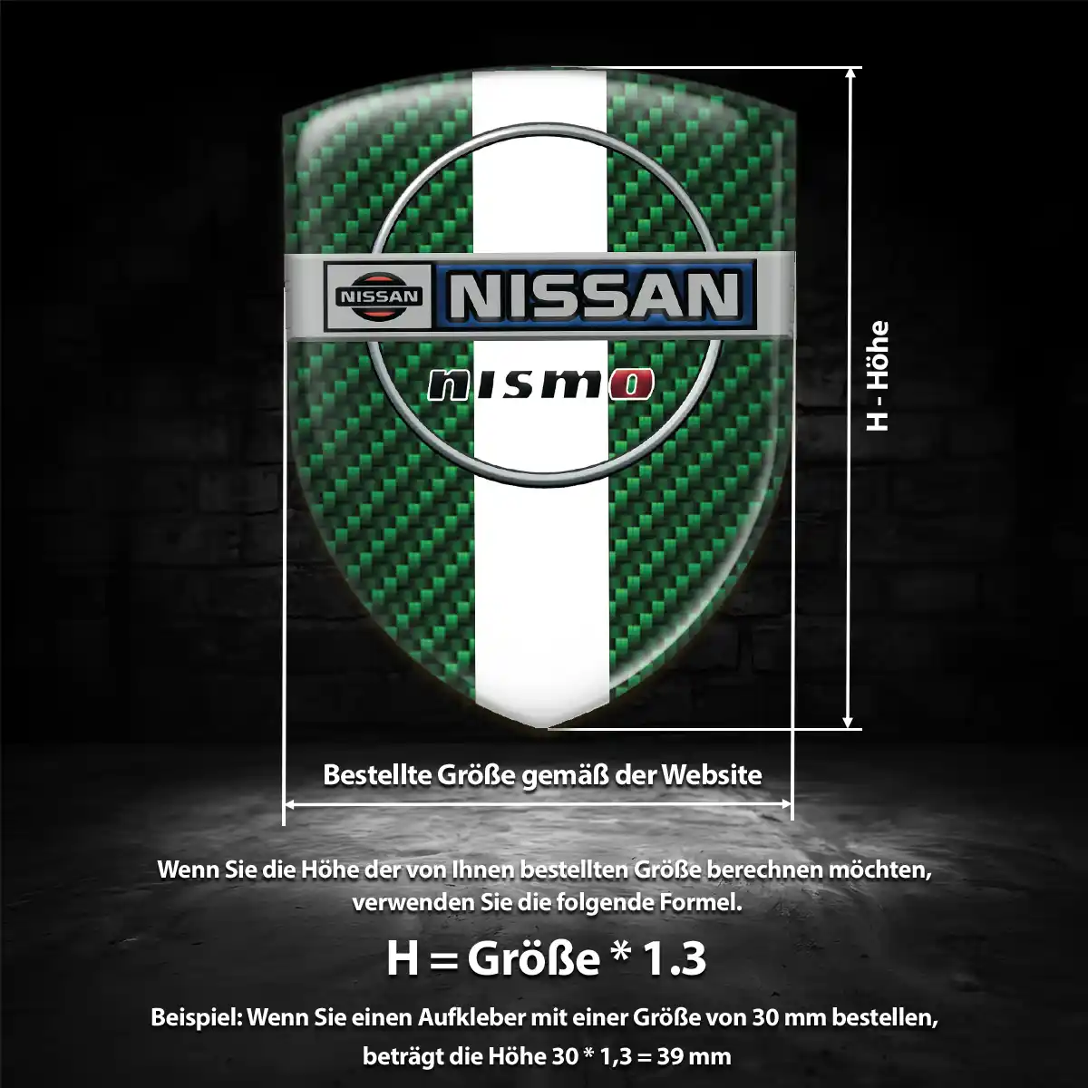 Nissan Aufkleber Embleme Silikon Markenedition