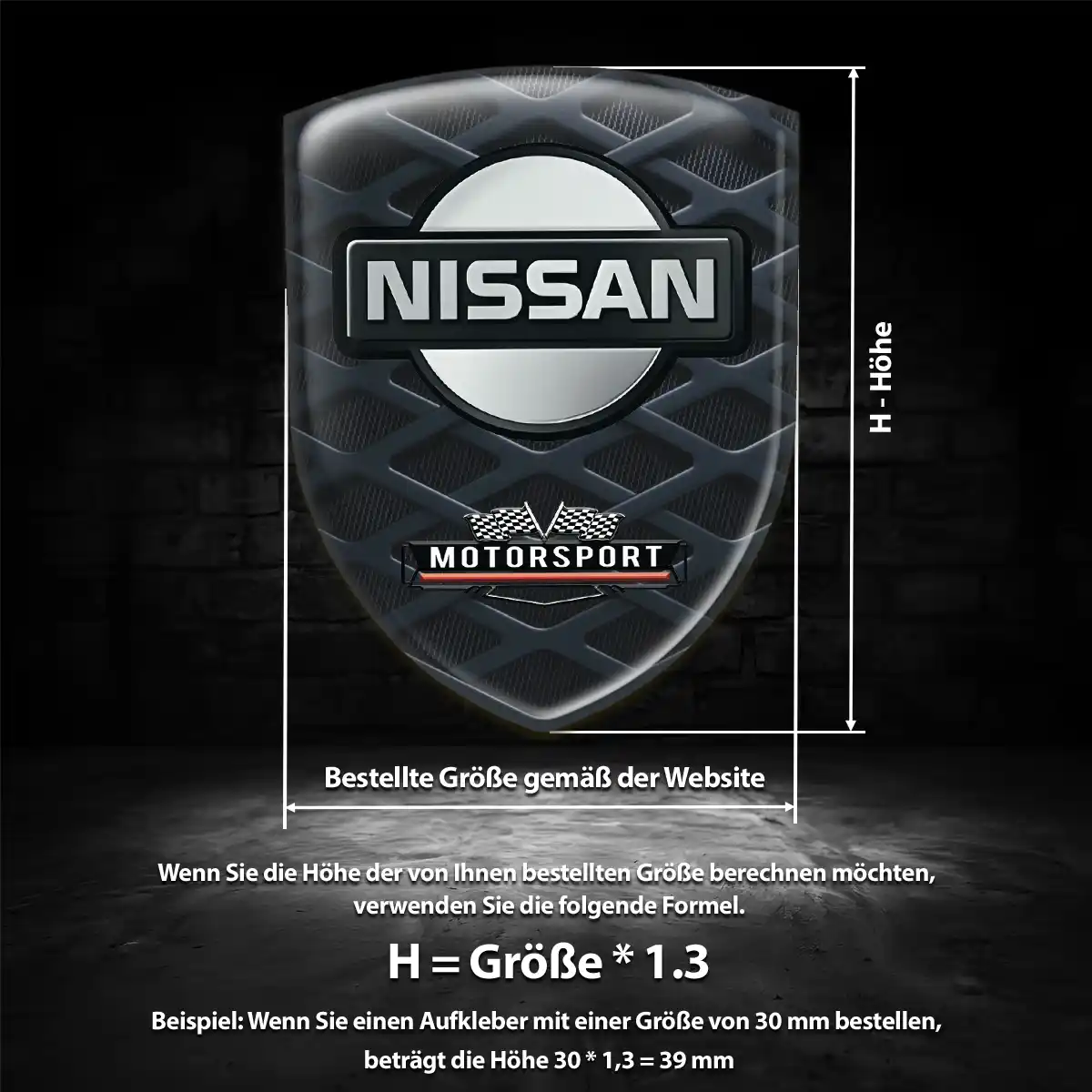 Nissan Aufkleber Embleme Silikon Premium-Edition