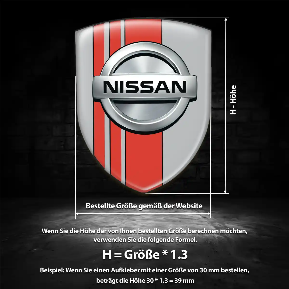 Nissan Aufkleber Embleme Silikon Premiumqualität