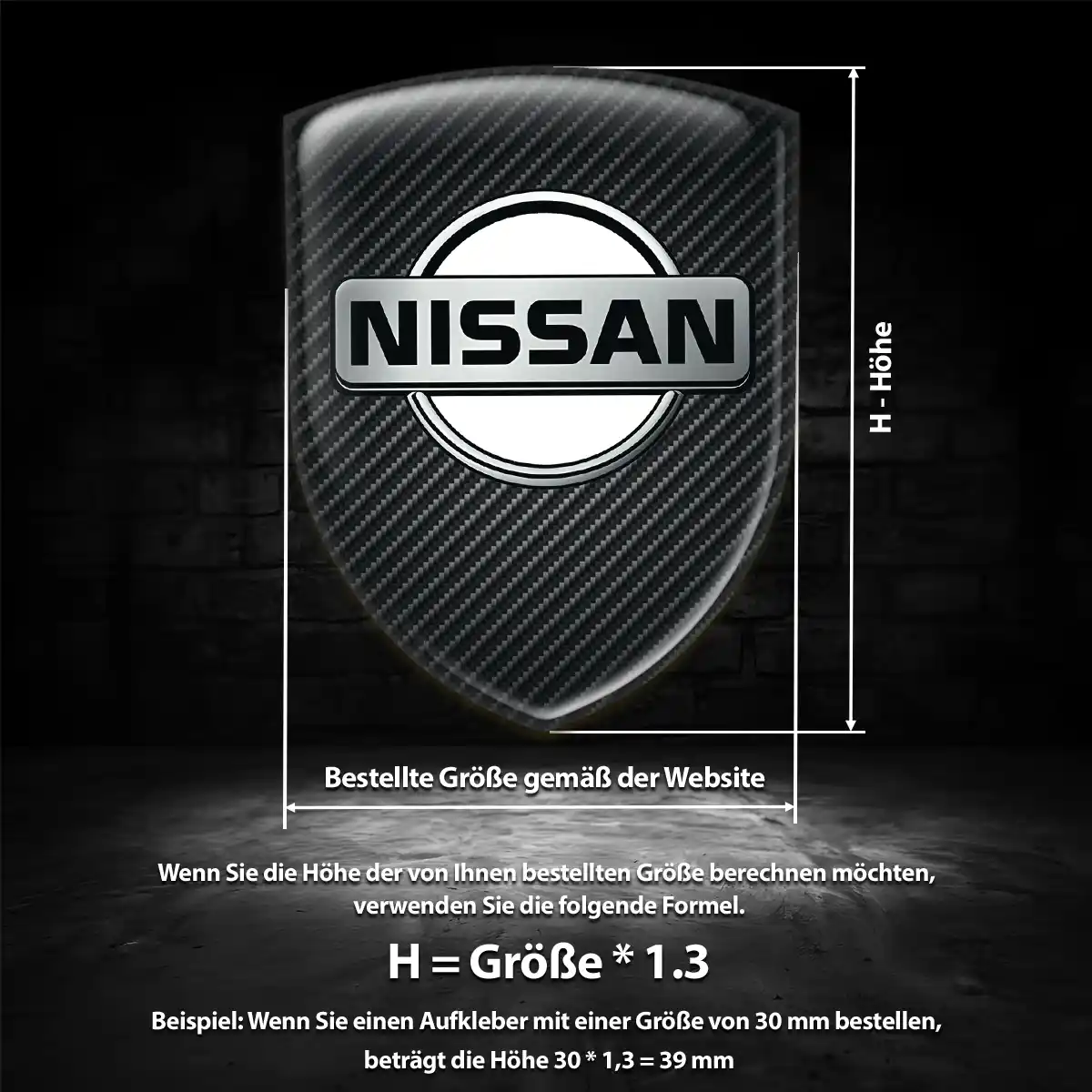 Nissan Aufkleber Silikon Embleme Auto Premium-Edition