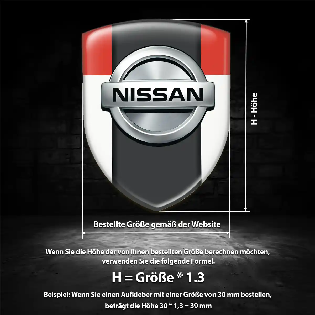 Nissan Aufkleber Silikon Embleme Edles Design
