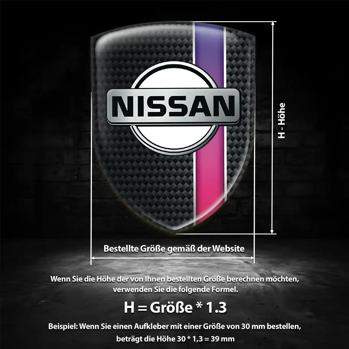 Nissan Aufkleber Silikon Embleme Höchste Qualität