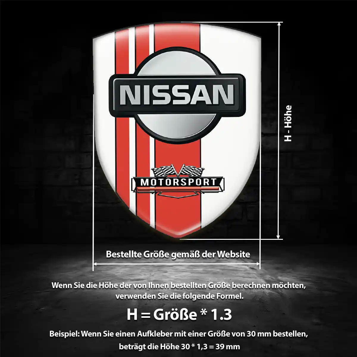 Nissan Aufkleber Silikon Embleme Hochwertiges Harz