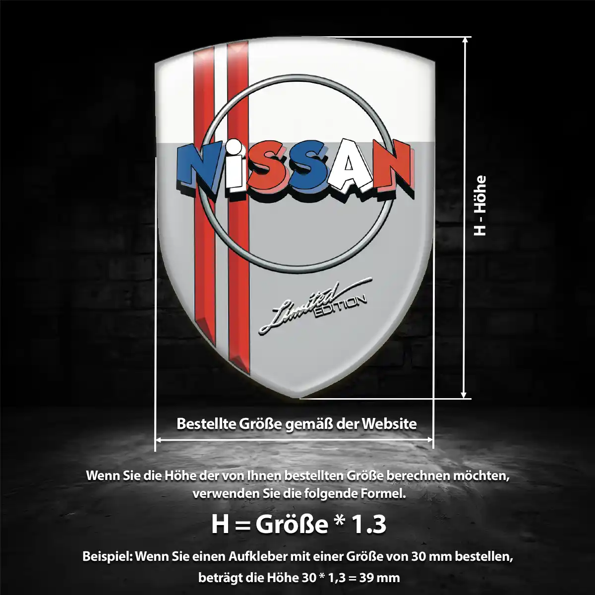 Nissan Aufkleber Silikon Embleme Interieurdesign