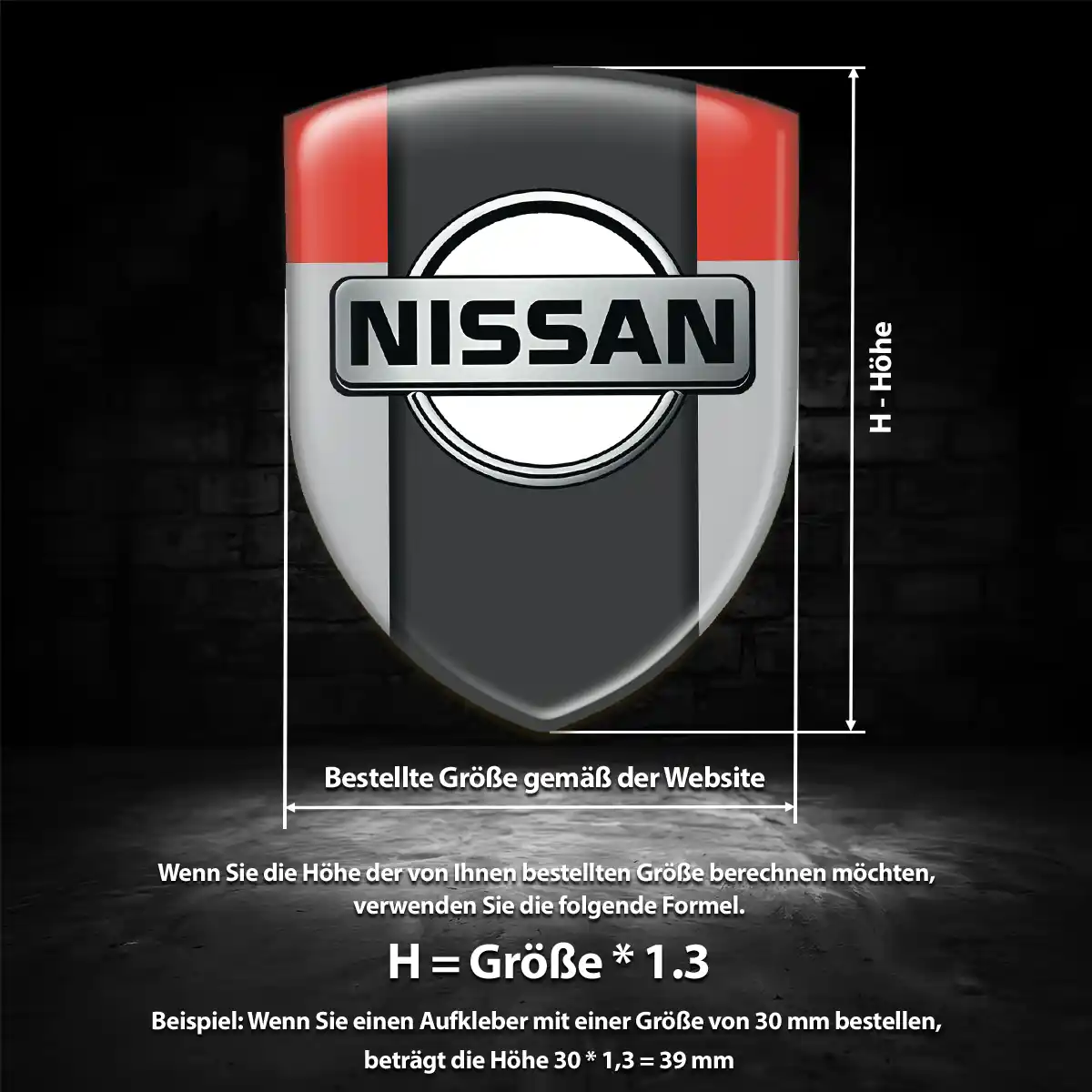Nissan Aufkleber Silikon Embleme Markenedition