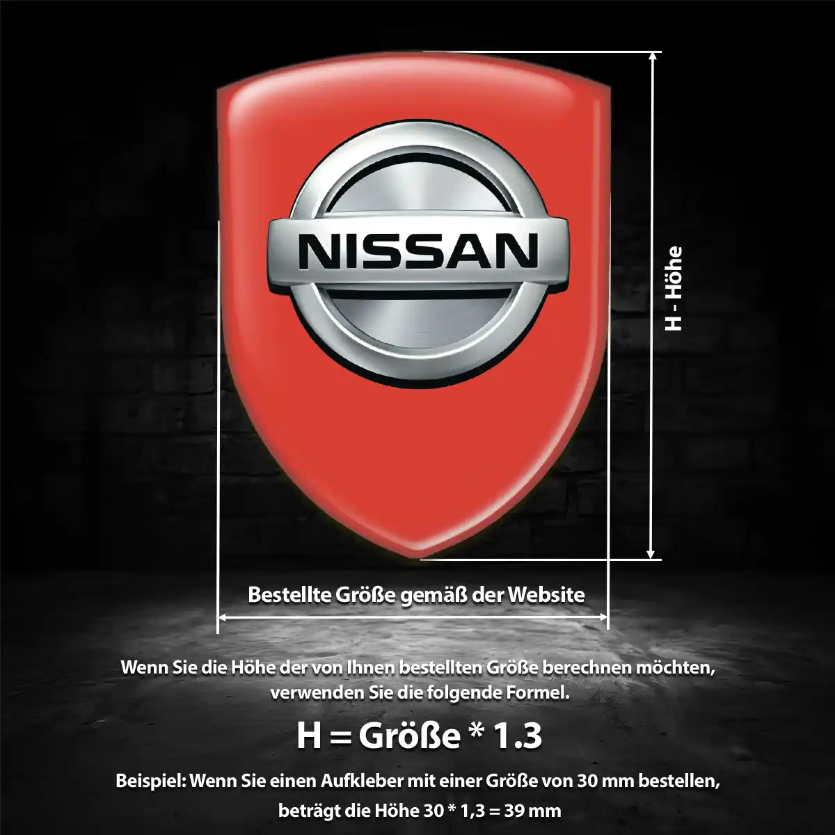 Nissan Aufkleber Wappen Auto Edles Design