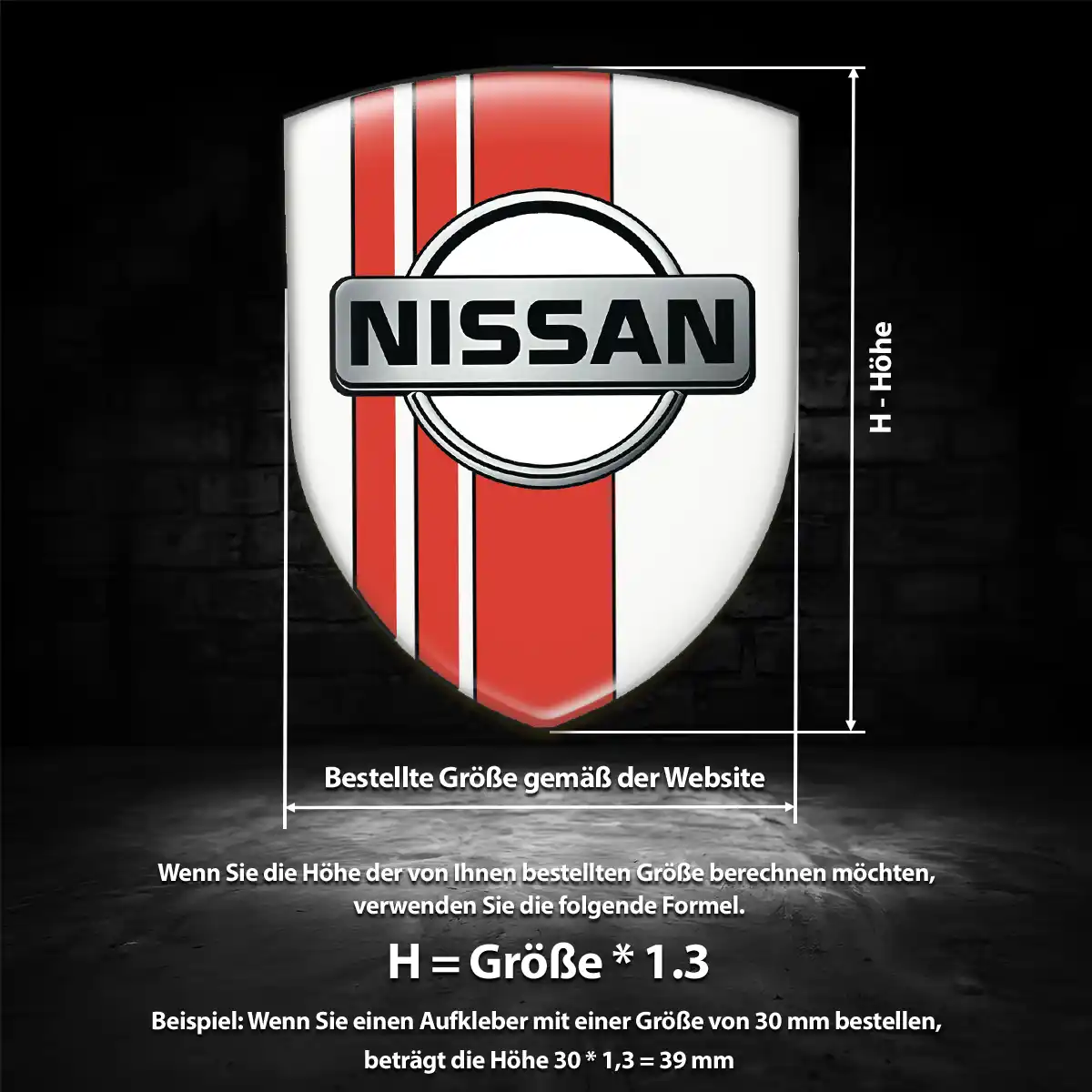 Nissan Aufkleber Wappen Edles Design