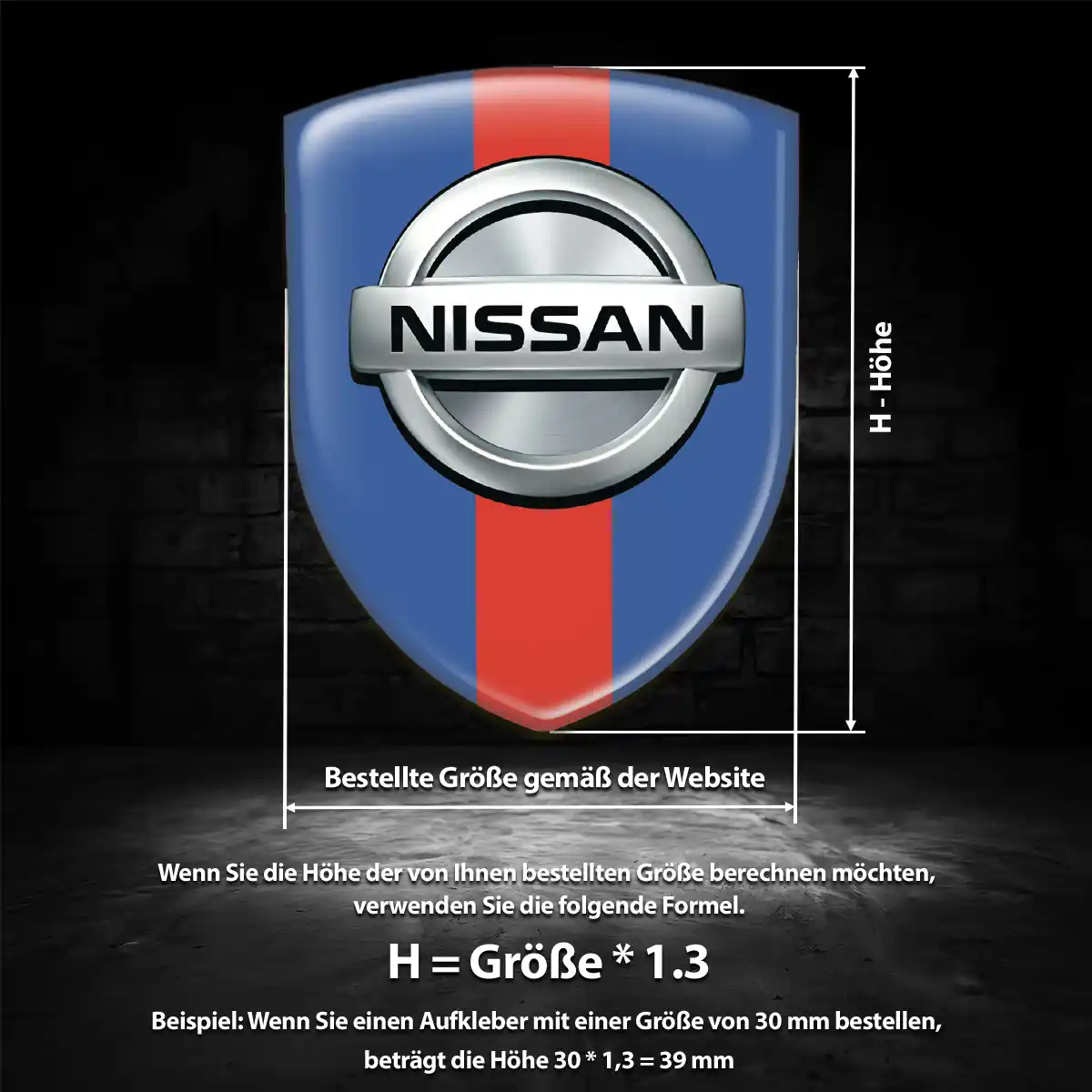 Nissan Aufkleber Wappen Emblem Auto Hochwertiges Harz