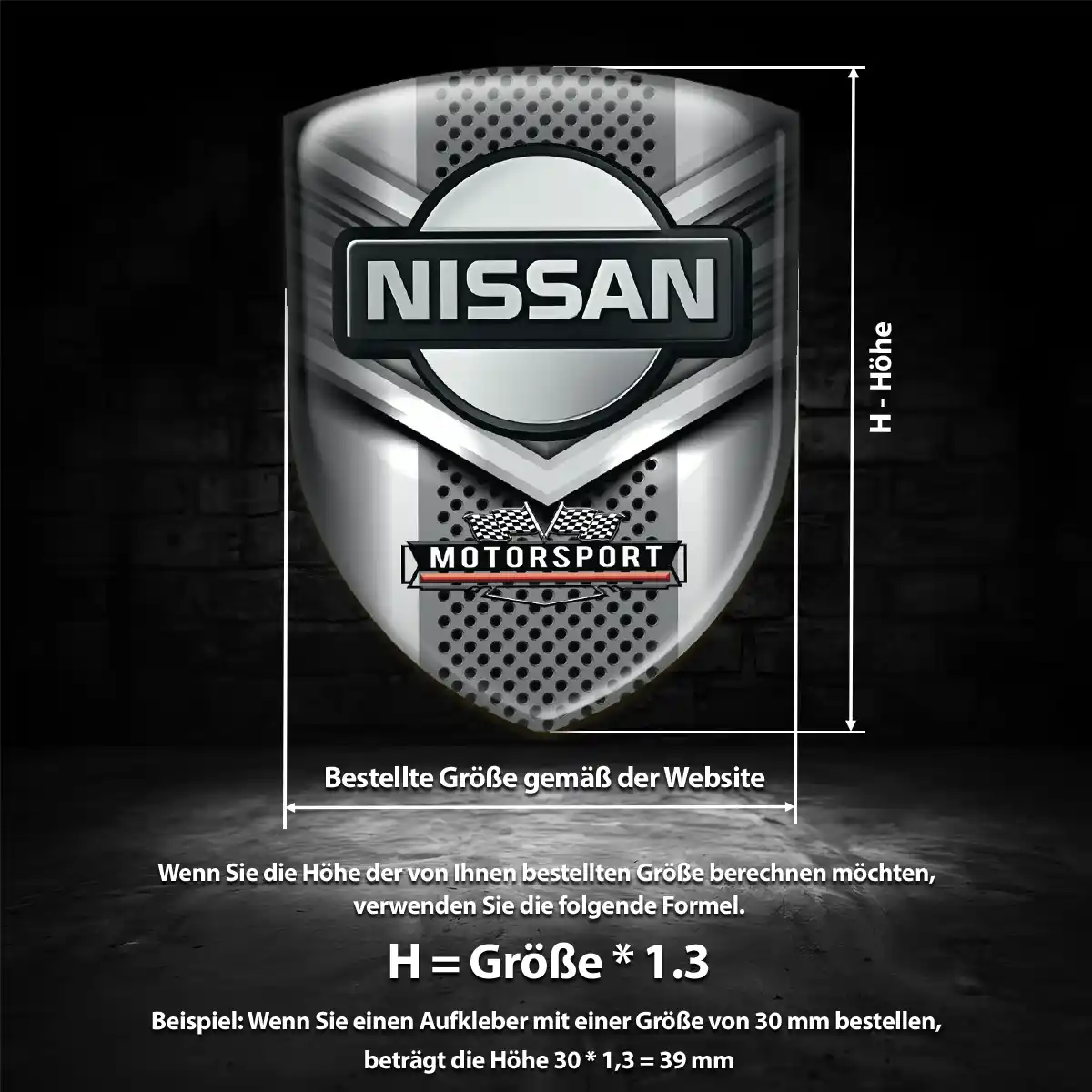 Nissan Aufkleber Wappen Emblem Auto Luxus-Edition