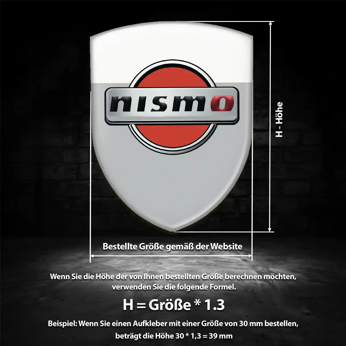 Nissan Aufkleber Wappen Emblem Auto Premium-Edition