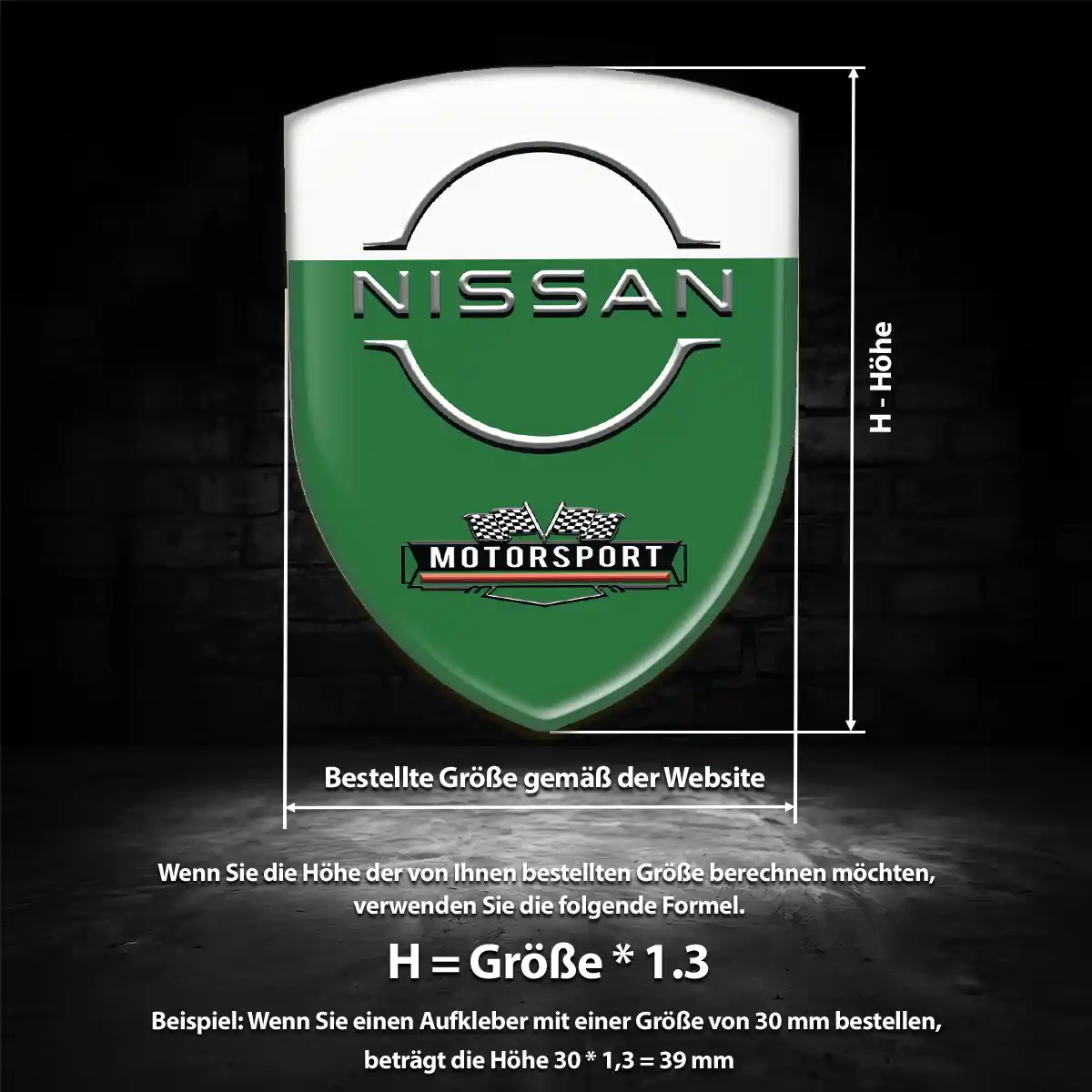 Nissan Aufkleber Wappen Emblem Edles Design