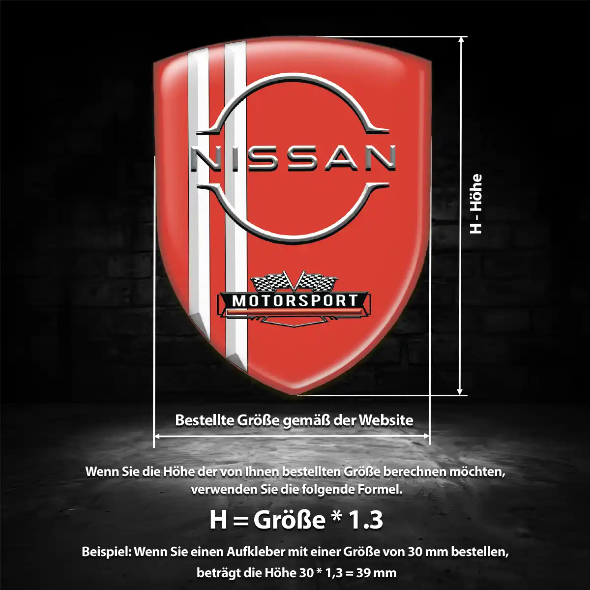 Nissan Aufkleber Wappen Emblem Exterieurdesign