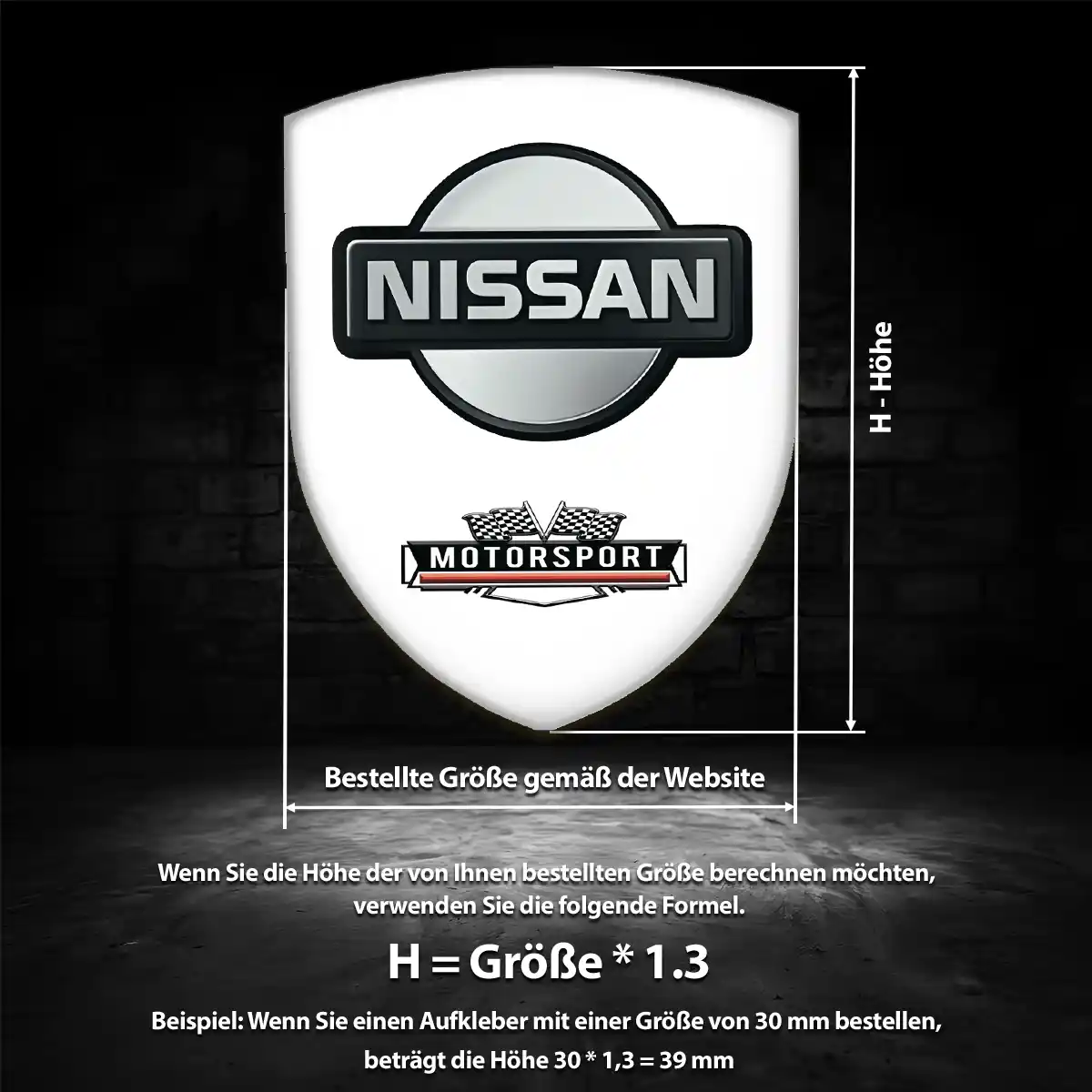 Nissan Aufkleber Wappen Emblem Höchste Qualität