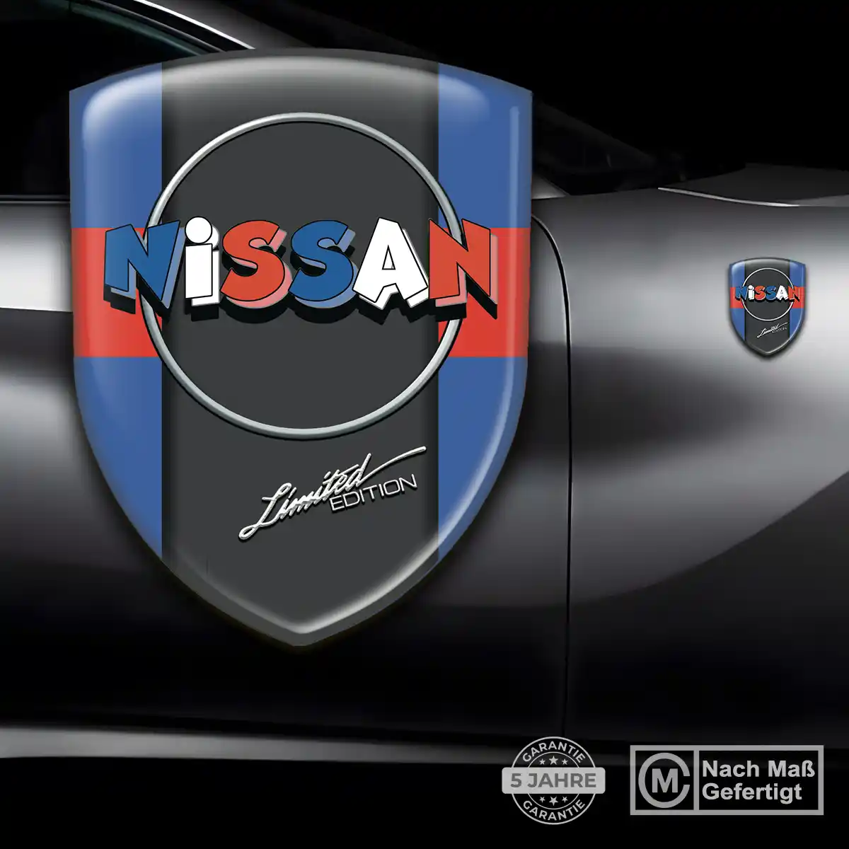 Nissan Aufkleber Wappen Emblem Hochwertiges Harz