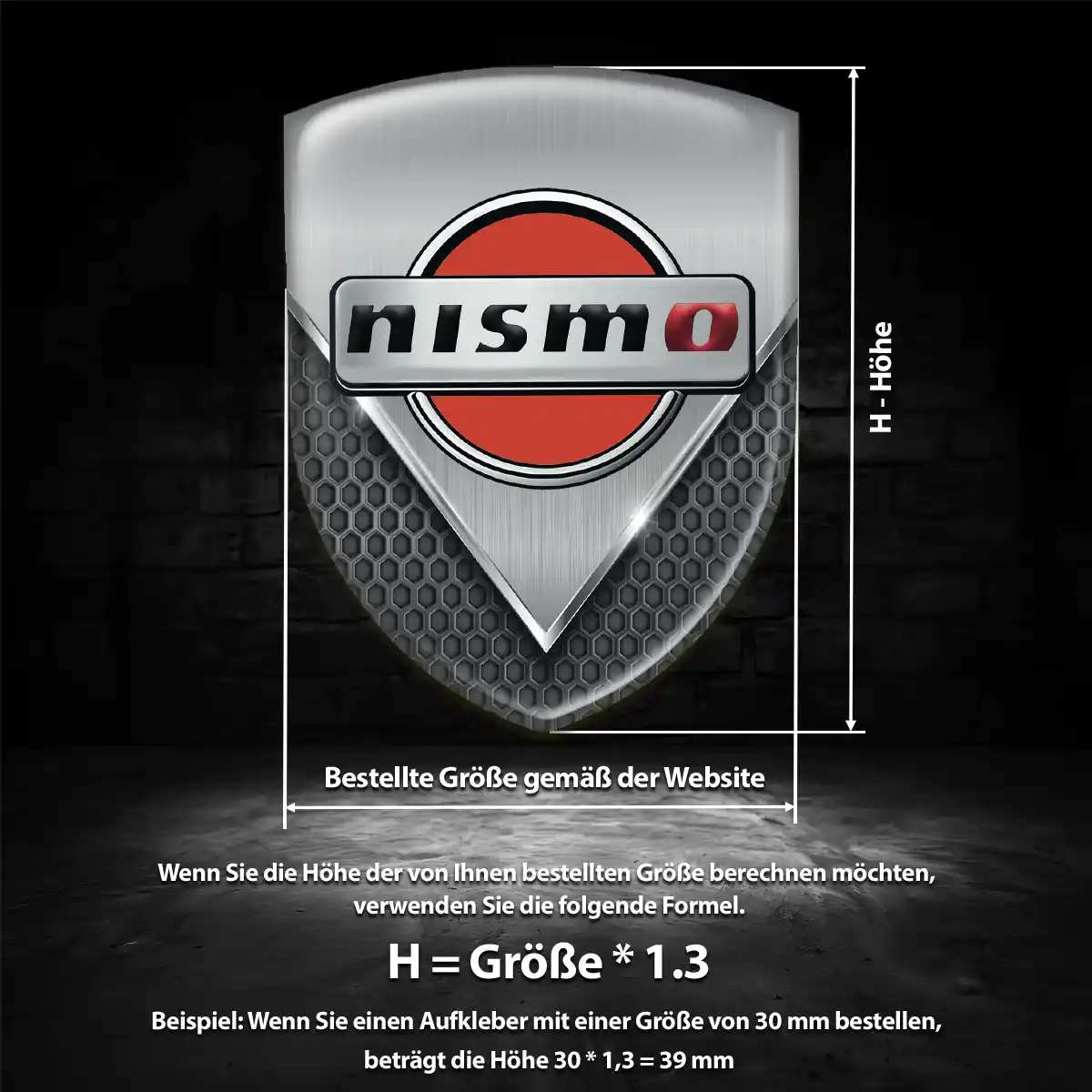 Nissan Aufkleber Wappen Emblem Modernes Design