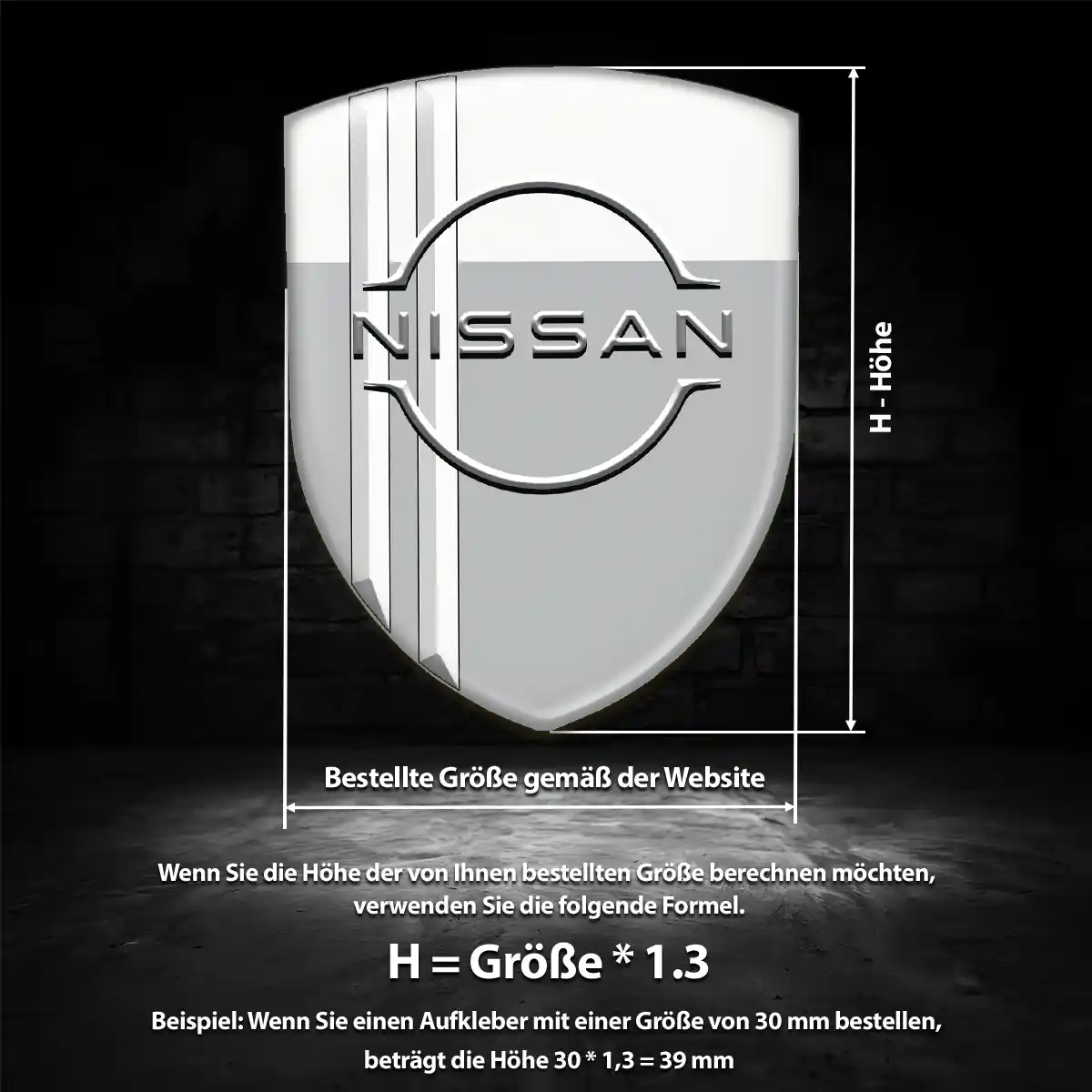Nissan Aufkleber Wappen Emblem Premiumqualität
