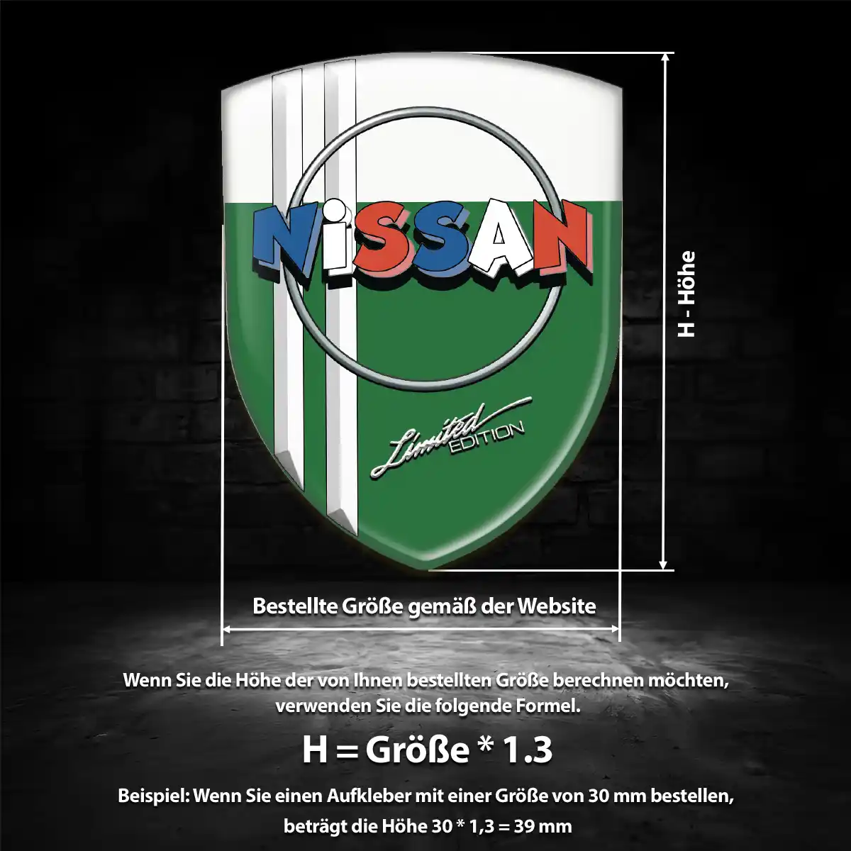 Nissan Aufkleber Wappen Emblem Tuningfahrzeug