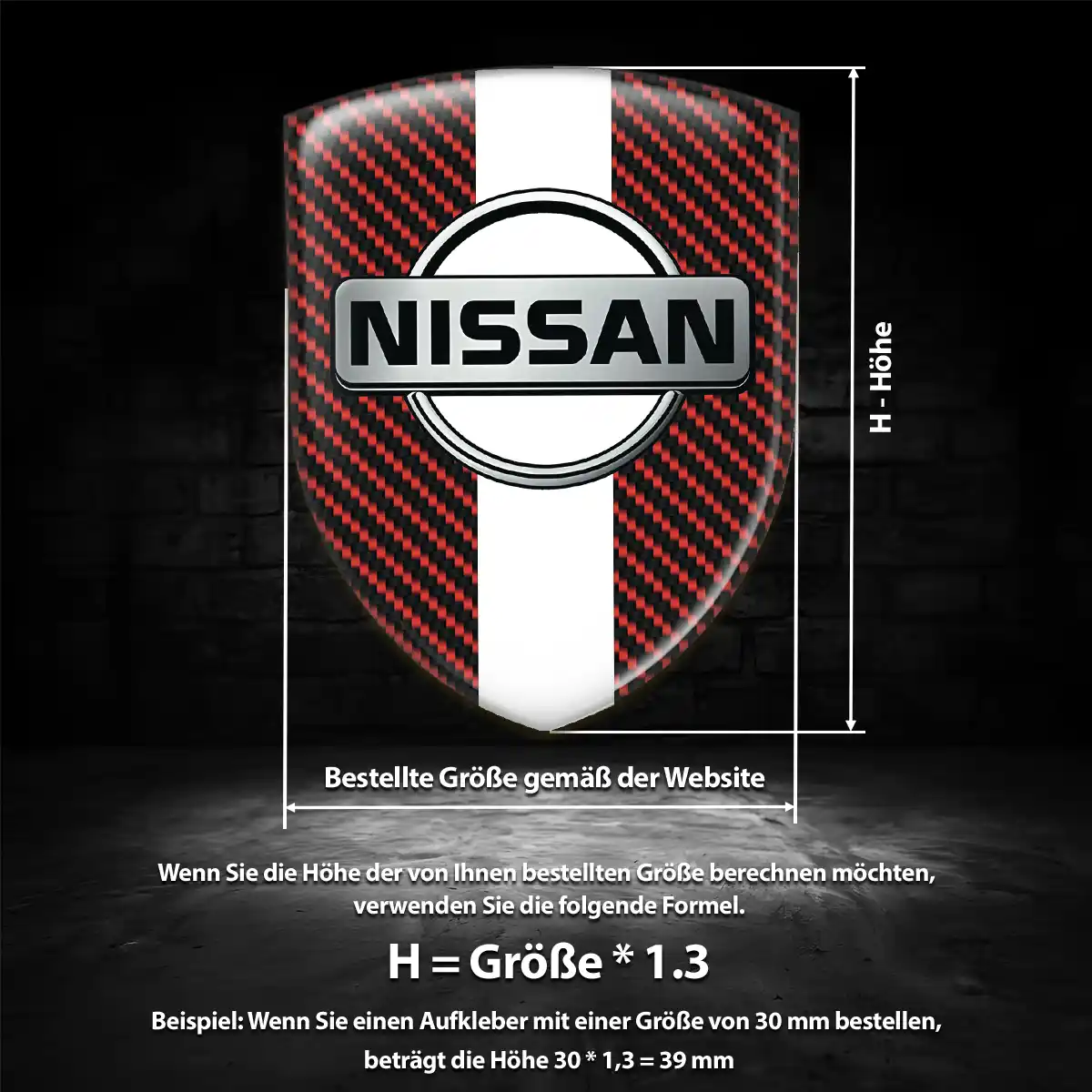Nissan Aufkleber Wappen Erstklassige Qualität