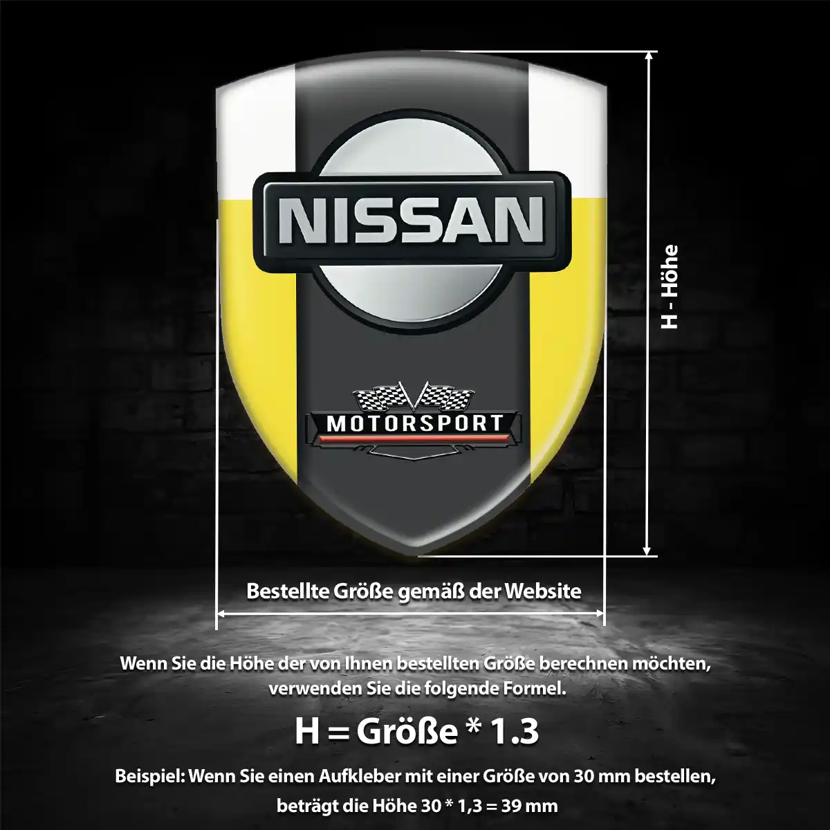 Nissan Aufkleber Wappen Interieurdesign