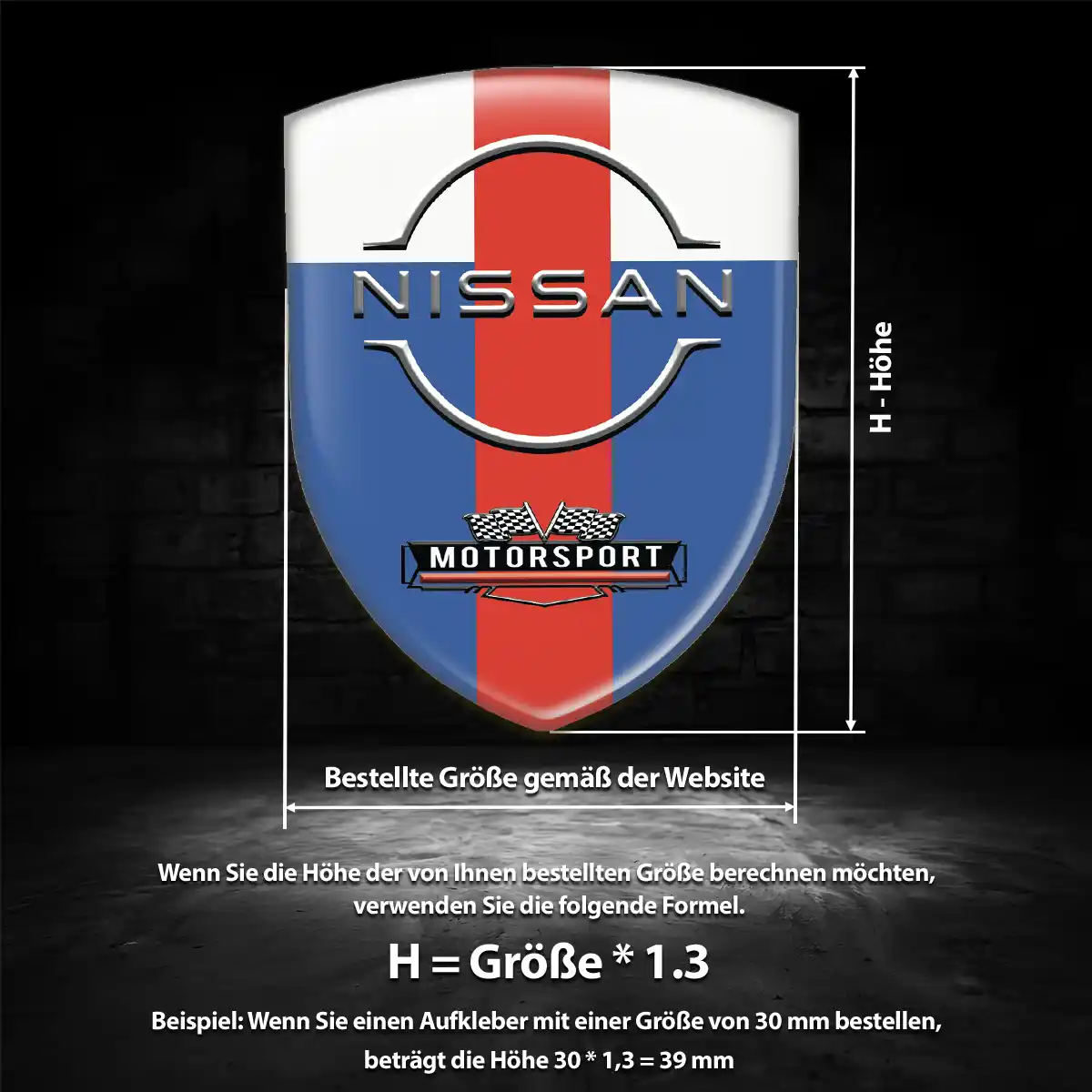 Nissan Aufkleber Wappen Markenedition