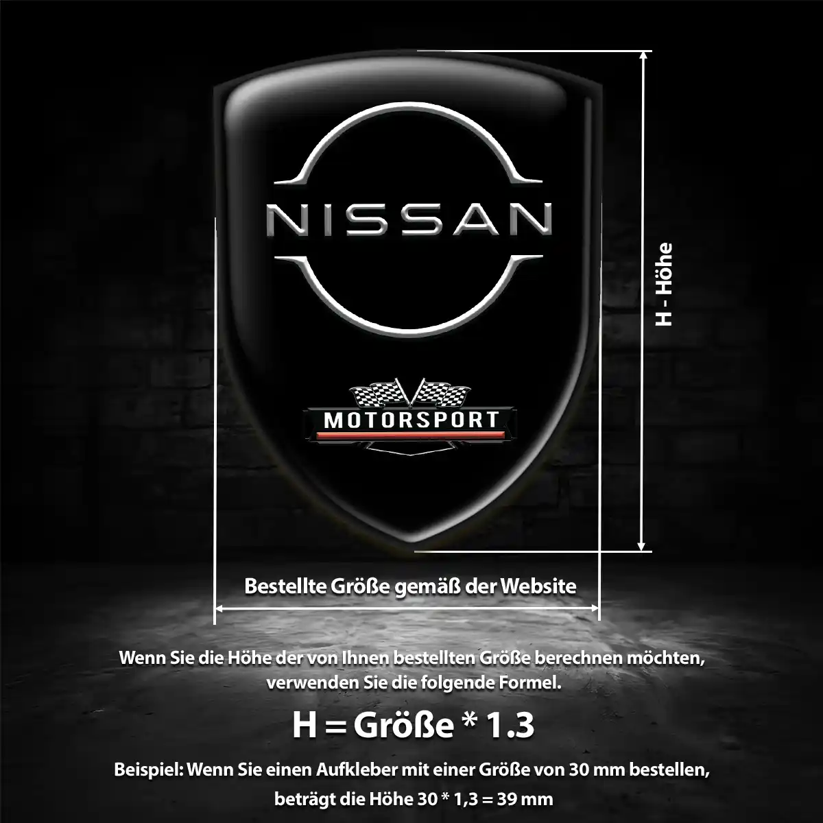 Nissan Aufkleber Wappen Modernes Design
