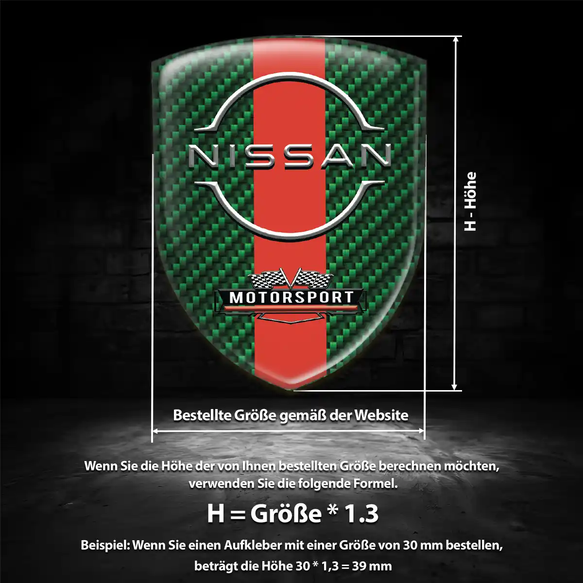 Nissan Aufkleber Wappen Premiumqualität