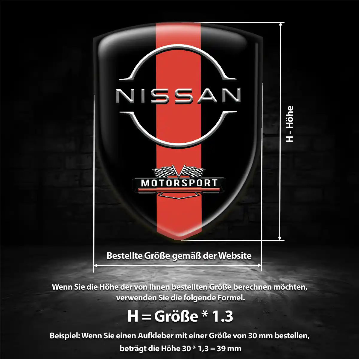 Nissan Aufkleber Wappen Spitzenqualität