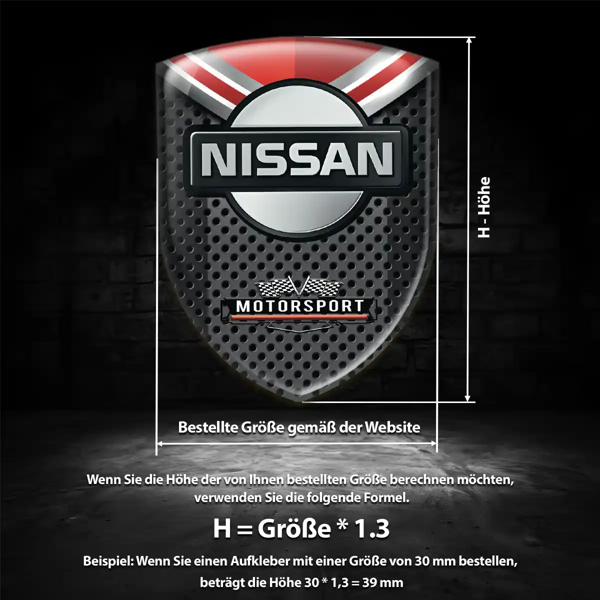 Nissan Aufkleber Wappen Tuningfahrzeug