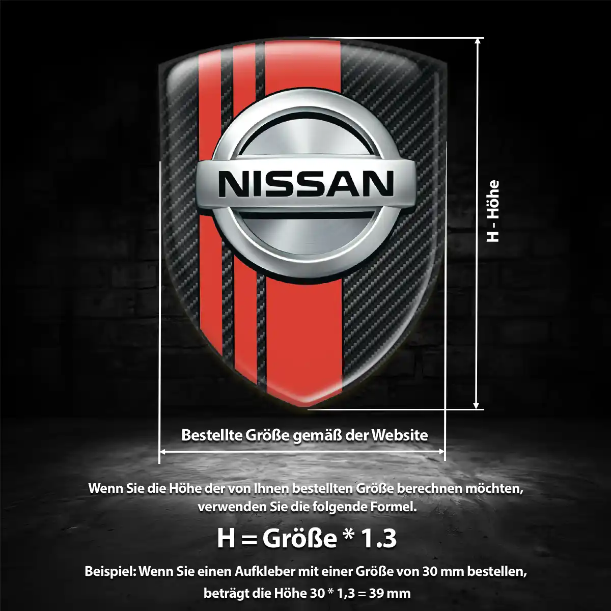 Nissan Emblem Aufkleber Anspruchsvolles Design
