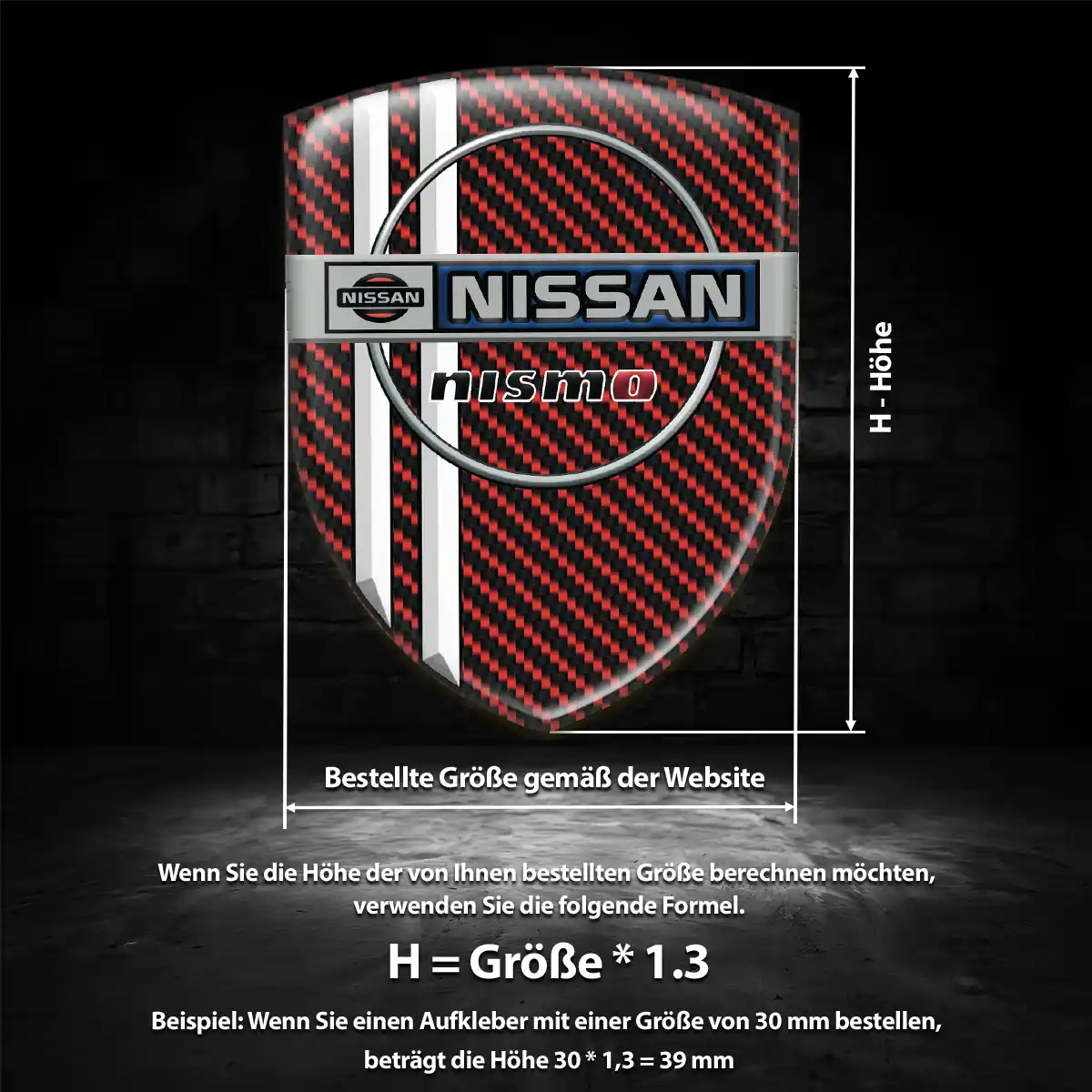 Nissan Emblem Aufkleber Ausdrucksstarkes Design